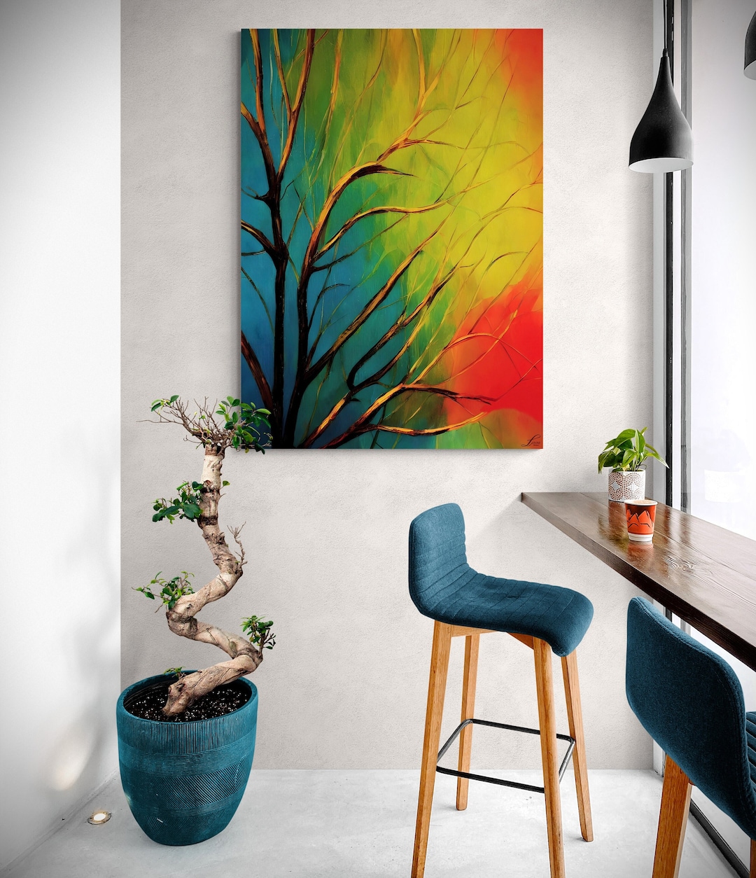 Abstract Tree Digital Art Print Painting JPEG Abstract Tree Wall Decor Wall Art Beautiful