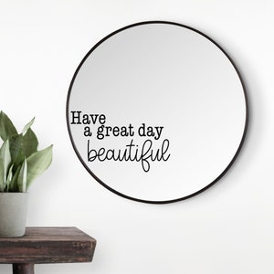 Heb een geweldige dag mooie spiegel sticker downloadbare SVG | Spiegel Decal SVG Cut-bestand voor Cricut | Auto spiegel sticker SVG bestand knippen