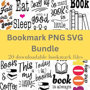 Bookmark SVG Files, Bookmark Bundle, Bookmark PNG Sublimation, Bookmark Sayings SVG, Book Lover Png, Funny Bookmark pNG