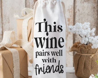 Wine and Friends SVG, Wine Bag Designs, Wine Bag Sayings, Wine Bag SVG File, Wine Quotes PNG, Wine Glass Svg Designs, Wine Quotes Svg