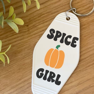 Pumpkin Keychain, Pumpkin Spice SVG, Fall Keychain SVG, Retro Motel Keychain SVG, Keychain Designs svg, Hotel Keychain png, Retro Fall svg