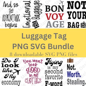 Luggage Tag Sublimation Designs, Luggage Tag Bundle, Travel Bag SVG, Luggage Tag SVG, Travel Tag Sublimation, Bag Tag Svg