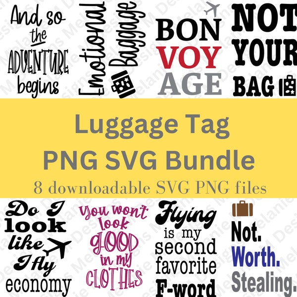 Luggage Tag Sublimation Designs, Luggage Tag Bundle, Travel Bag SVG, Luggage Tag SVG, Travel Tag Sublimation, Bag Tag Svg