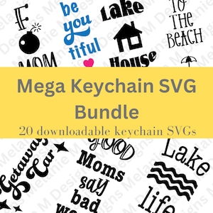 Keychain Bundle SVG | Motel Keychain Bundle SVG | Retro Keychain SVG | Keychain svg file