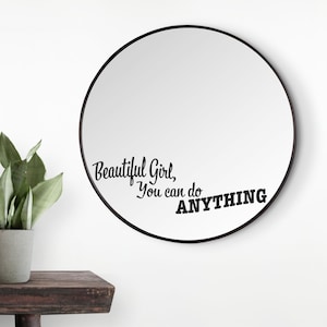 Mirror Decal SVG, Beautiful Girl SVG, Positive Affirmation Svg, Motivational Sayings Svg, Rear View Mirror Svg, Car Mirror Svg