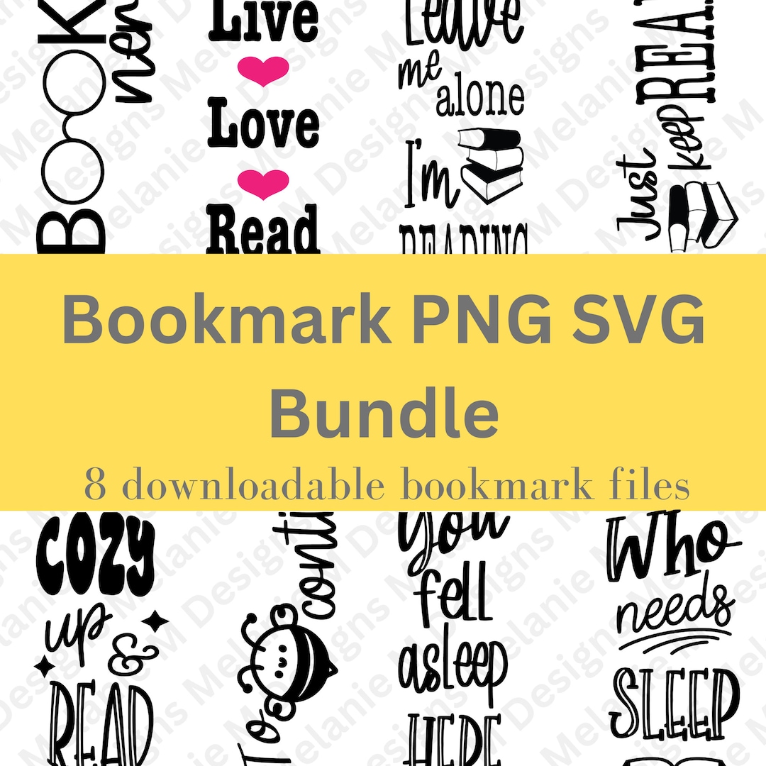 Bookmark SVG Bundle, Funny Bookmark PNG, Bookmark Sayings SVG, Bookmark