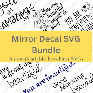 Self Love SVG Bundle, Mirror Decal SVG, Motivational Quotes Svg Bundle, Affirmation Quotes Svg, Car Mirror Svg