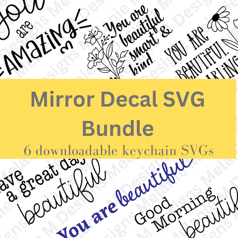 Mirror Decal Bundle Downloadable SVG Mirror Sticker Bundle Etsy