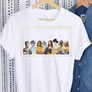 Ladies of Art Graphic Tee I Art Historian Shirt I Mona Lisa I Klimt I Da Vinci I Art Lover Gift I Christmas Sweater I Fine Art Ugly Sweater