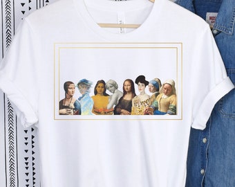 Ladies of Art Graphic Tee I Art Historian Shirt I Mona Lisa I Klimt I Da Vinci I Art Lover Gift I Christmas Sweater I Fine Art Ugly Sweater