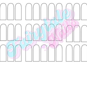 Waterslide Nail Decal Templates Frenchtip &amp; Square Tip + Bonus 5XL ...