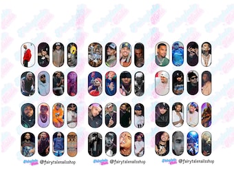NEW!!! Chris Brown Breezy Bowl 2025-Waterslide Nail Decals 30, 40 & 50MM