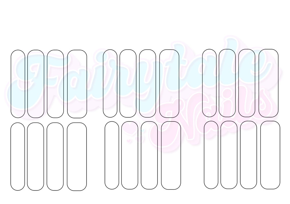 Waterslide Nail/toenail Decal Templates - Etsy