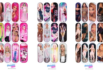 UPDATED-NickiMinajDaSleeze-Waterslide Nail Decals 20MM & 40-50MM