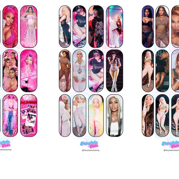 NickiMinajDaSleeze-Waterslide Nail Decals 20MM & 40-50MM