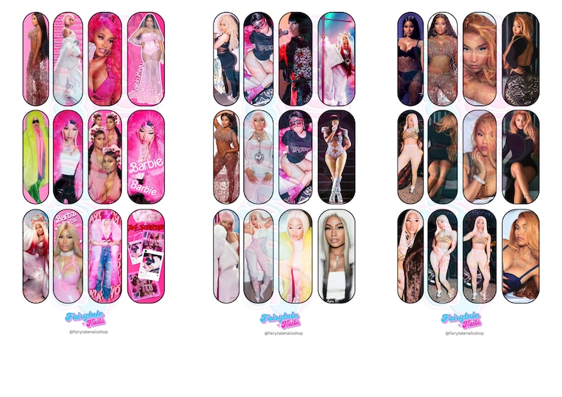 Nicki Minaj PF2 Tour Nail Decals