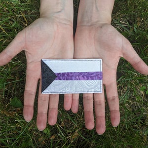 Demisexual Pride Patch / Iron-on / Decorative Quilted Fabric Patch/Sticker
