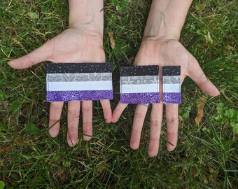 Asexual Pride Patch / Iron-on / Decorative Quilted Fabric Patch/Sticker