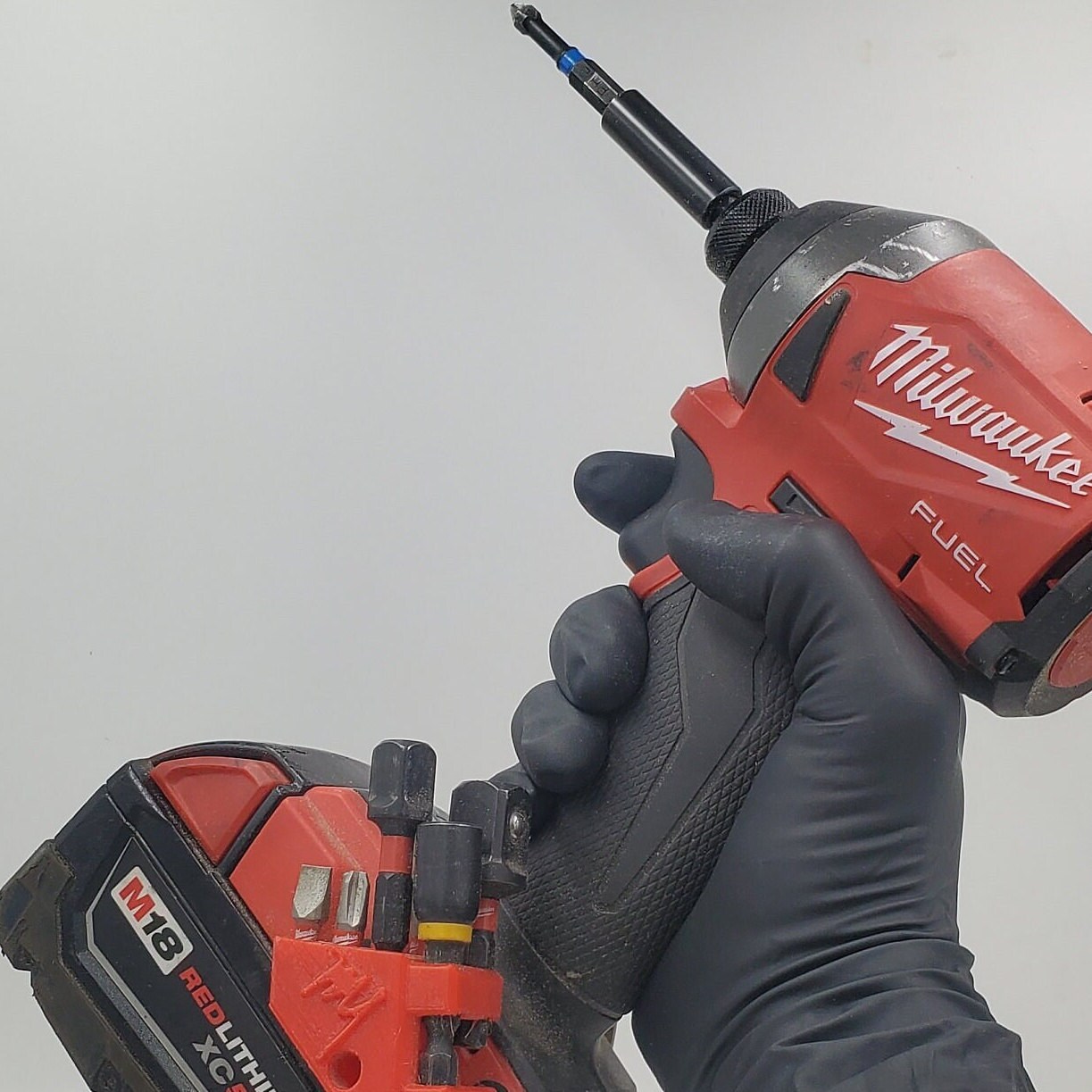 thumbnail image 2 of Steel Drill And Impact Driver Bit Holder For Milwaukee M18, Fits On Belt Or Bag 2 of 5