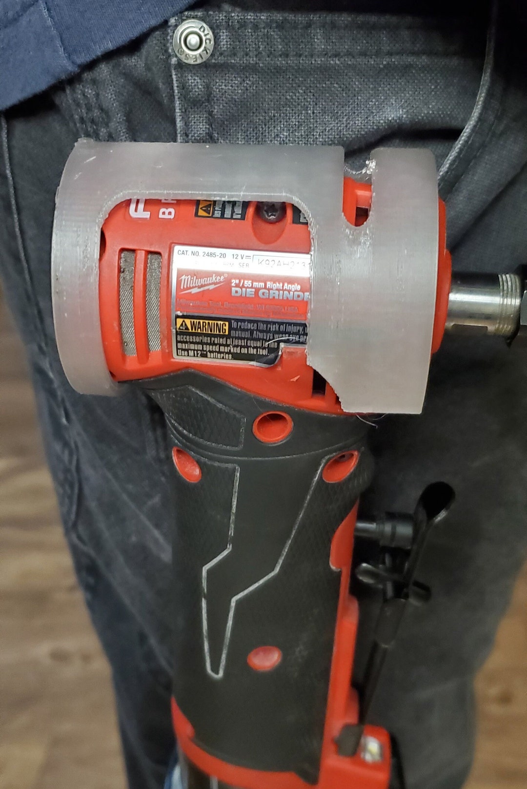 Milwaukee M12 Die Grinder Beltclip Mod Securely Clip Your Etsy