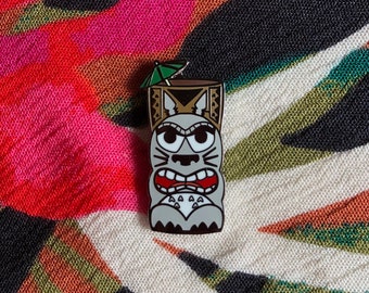 Tiki Totoro enamel pin