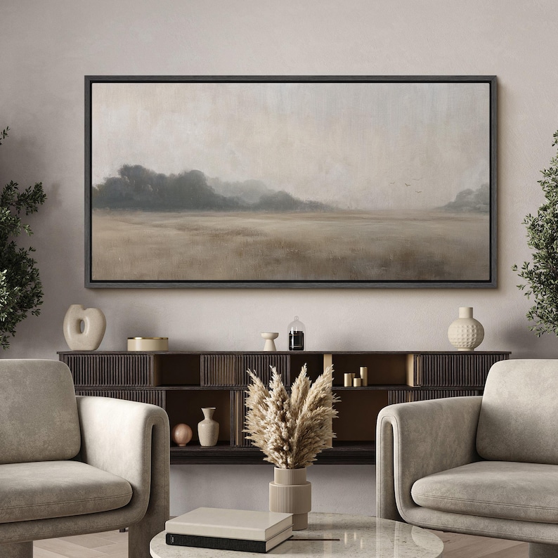 Large Wall Art Framed Canvas Minimalist Landscape Neutral Nature Prints — free download