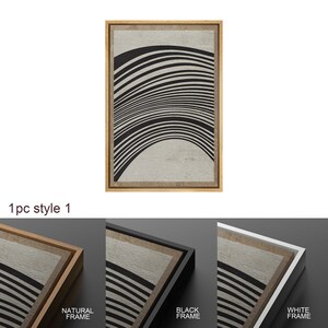 Framed Canvas Print Wall Art Set of 2 Spiral Wave Collage Abstract ...