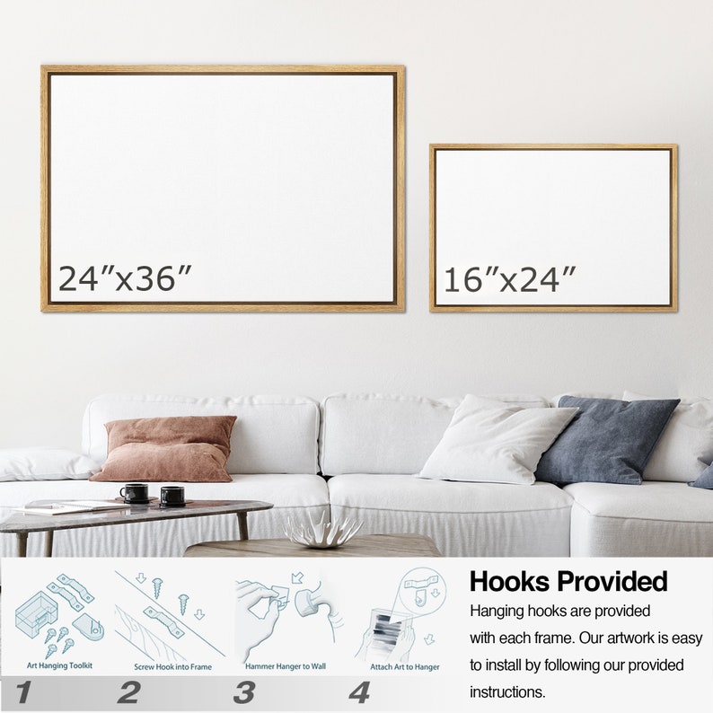 Framed Canvas Wall Art Print Vintage Drawing of a House Prints