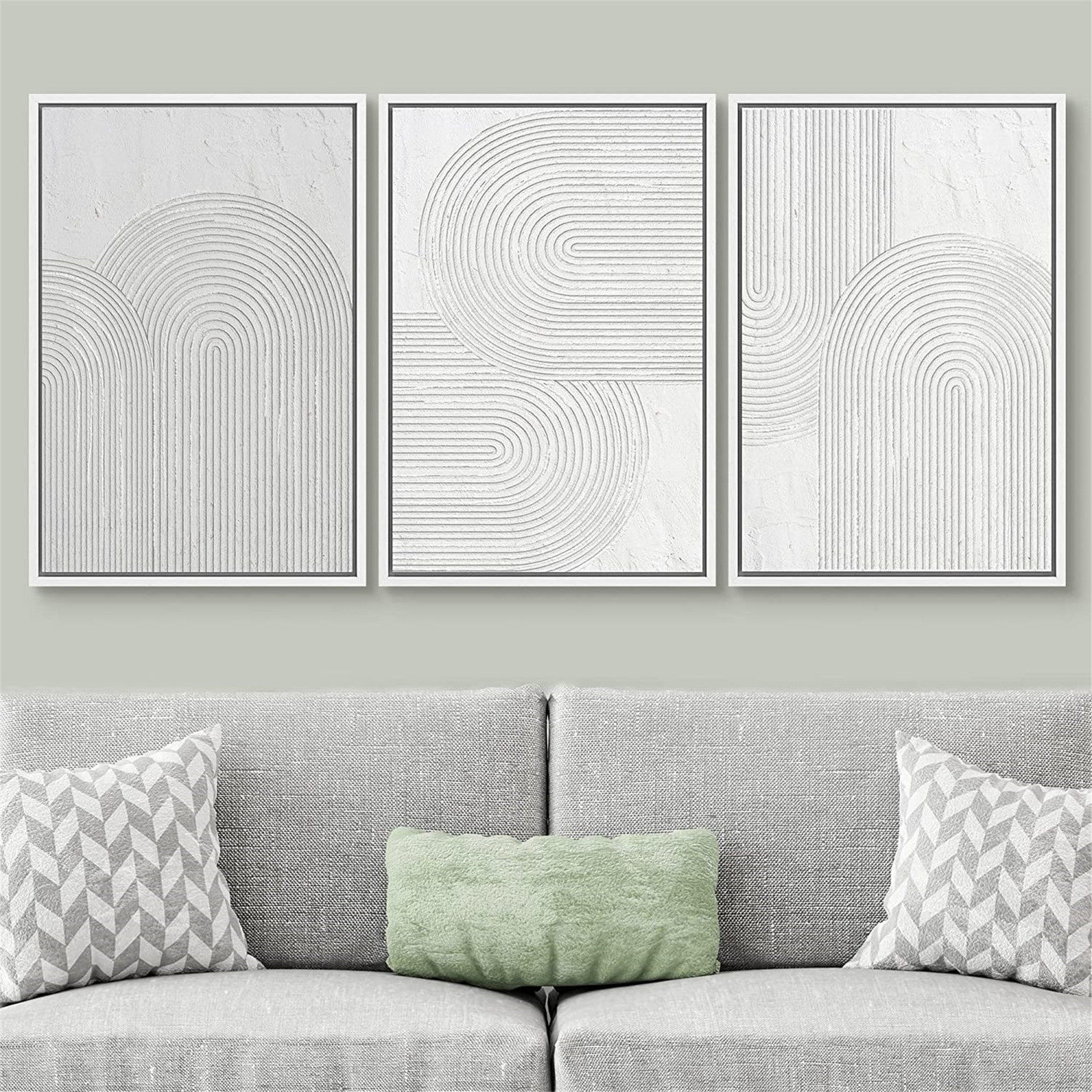 Dustinway Framed Canvas Print Wall Art Set Abstract Arches Prints ...