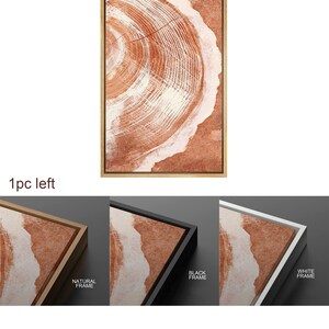 Dustinway Framed Canvas Print Wall Art Set of 2 Abstract Orange Wood ...