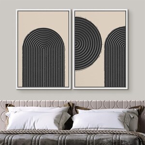 Dustinway Framed Canvas Print Wall Art Set of 2 Abstract Arches Print ...
