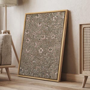 Framed Canvas Wall Art Vintage Wildflower Botanical Flower Prints Artwork Illustration Minimalist Modern Wall Art Living Room Decor