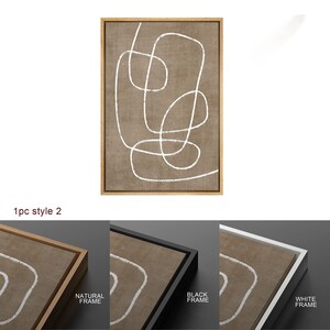 Framed Canvas Print Wall Art Set of 2 Spiral Collage Abstract Line ...