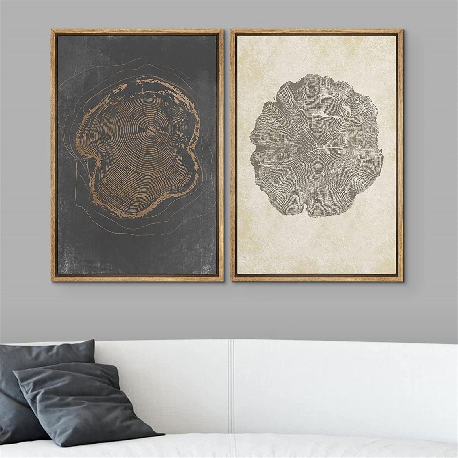 Dustinway Framed Canvas Print Wall Art Set of 3 Pastel Grunge Etsy