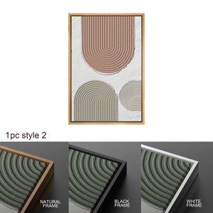 Dustinway Framed Canvas Print Wall Art Set of 2 Arches Abstract Shape ...