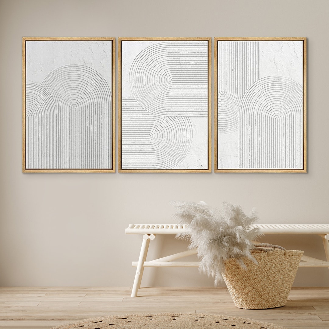Dustinway Framed Canvas Print Wall Art Set Abstract Arches Prints ...