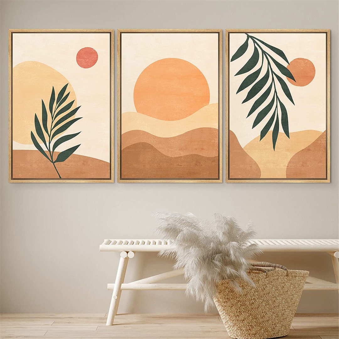  DuoBaorom 3 Pieces Old Film Canvas Wall Art Abstract