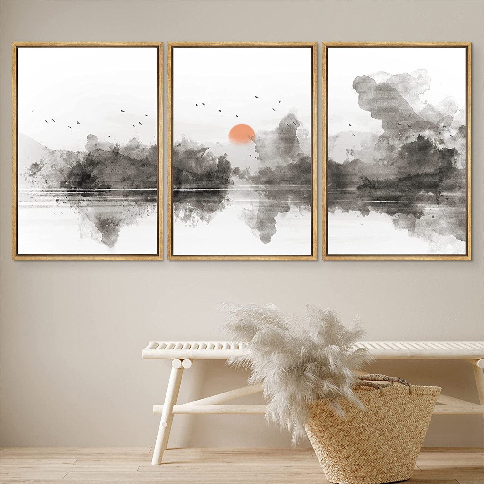 Dustinway Framed Canvas Print Wall Art Set Moody Dark Dried -   Modern  farmhouse wall decor, Farmhouse wall decor, Canvas print wall