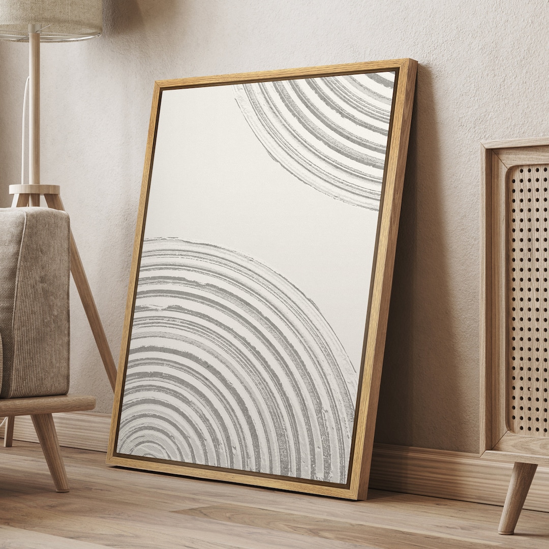 Dustinway Framed Canvas Print Wall Art Geometric Spiral Abstract ...