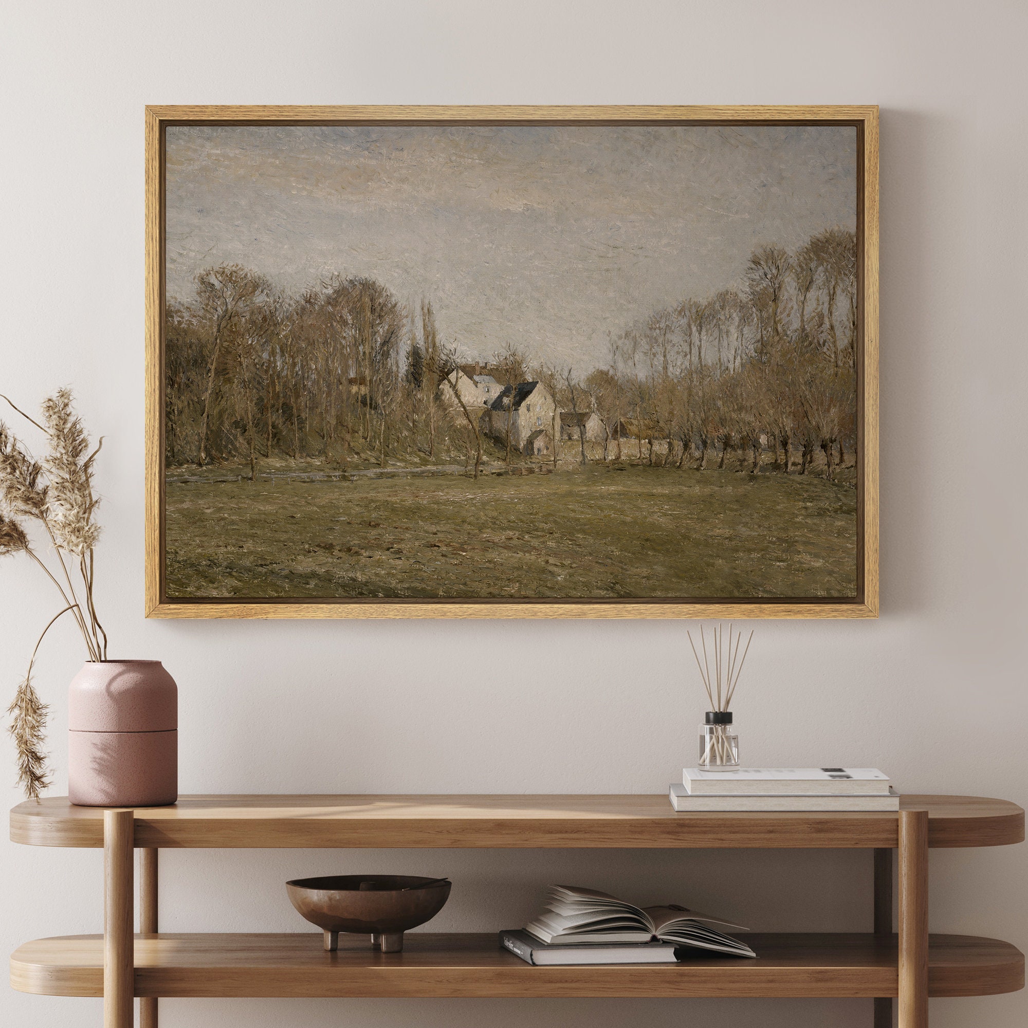 Framed Canvas Wall Art Print Vintage Countryside Forest Landscape ...