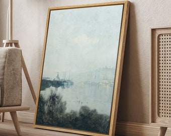 Lienzo enmarcado de DustinWay, impresión artística de pared, arte abstracto de paisajes forestales, arte vintage moderno, decoración minimalista