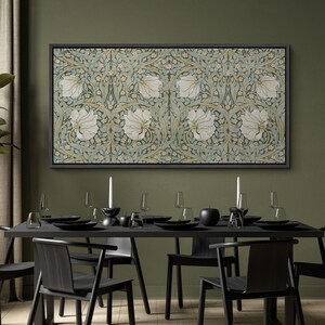 Framed Canvas Large Wall Art Print Pimpernel Flowers by William Morris ...
