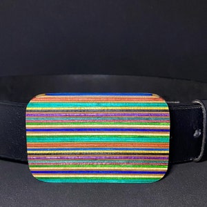 Belt Buckle Recycled Skateboard Deck