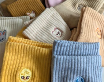 Embroidered SKZOO Socks – Longer Length, Ideal for Fall & Winter