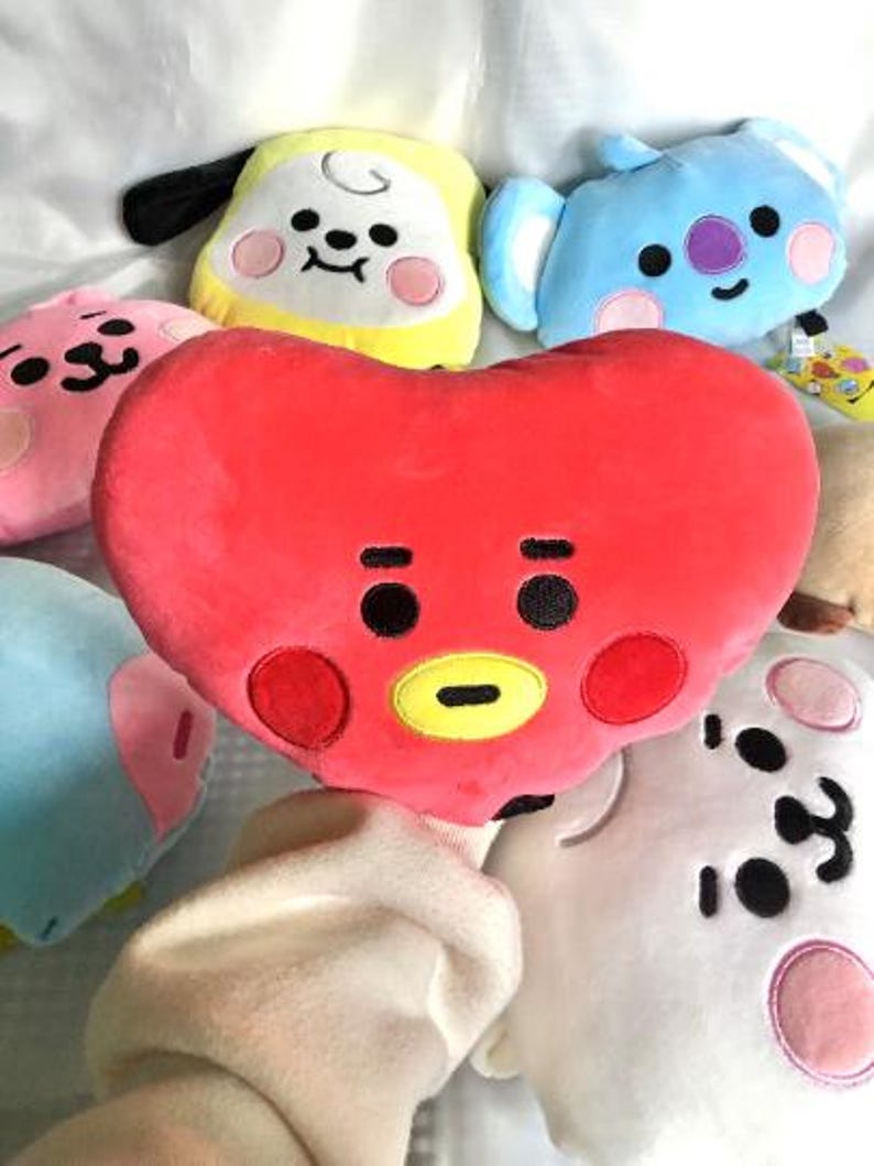 BT21 Plush Pillow With Holder I 22 Cm Tall Etsy UK