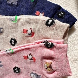 Totoro Socks in 3 different colors