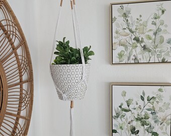 Colgador de plantas de macramé