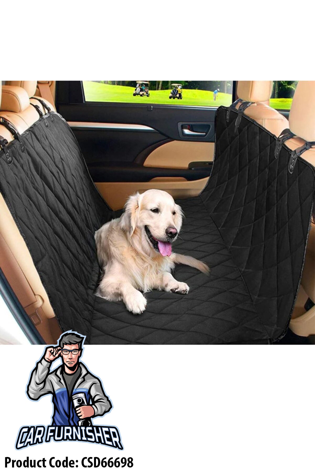 Protection basique de banquette arrière pour chien pour Tesla Model