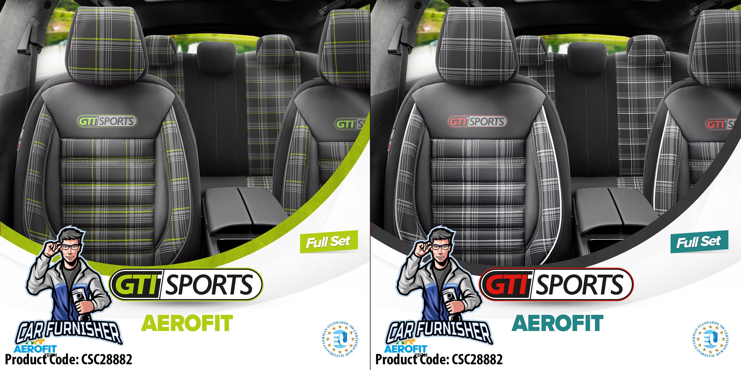 Buy Car Seat Cover Set 8 Colors GTI Sports Car Accessories Sporty