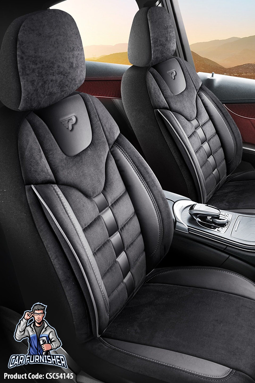 Car Seat Cover (5 Colors) Full Set Car Accessory Leather